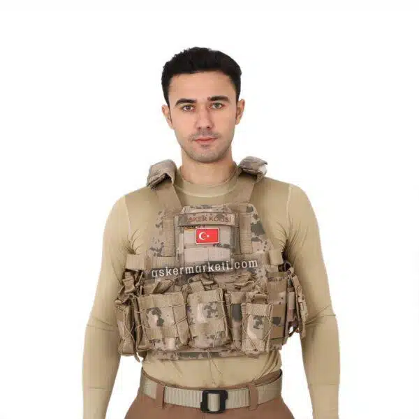Jandarma Kamuflaj Filesiz Kısa Balistik Hücum Yeleği