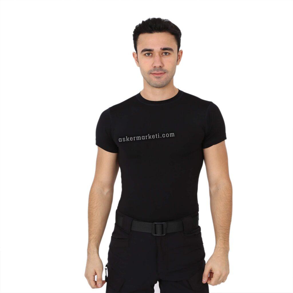 siyah kisa kol micro tshirt tisort askeri malzeme ink