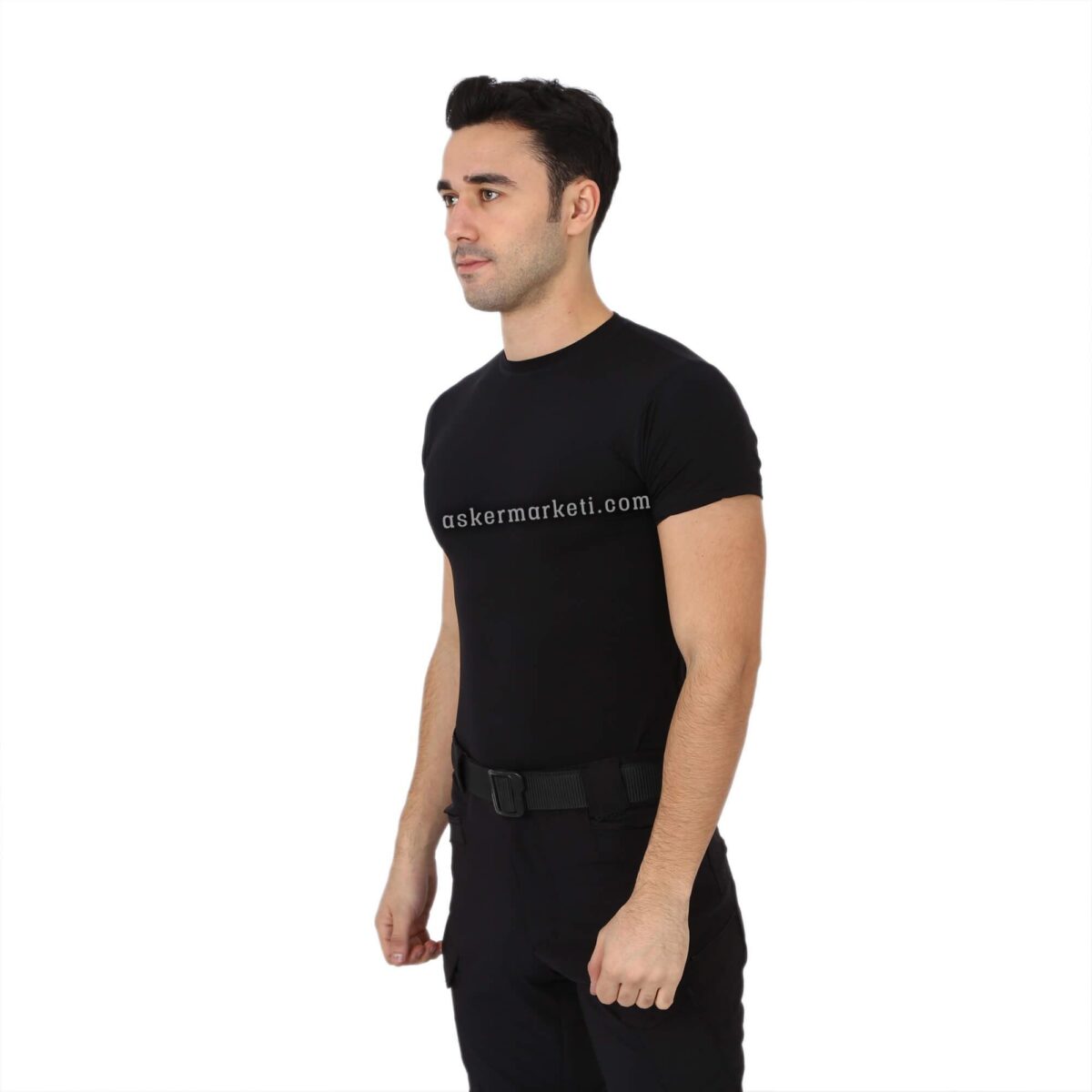 siyah kisa kol micro tshirt tisort askeri malzeme1 ink