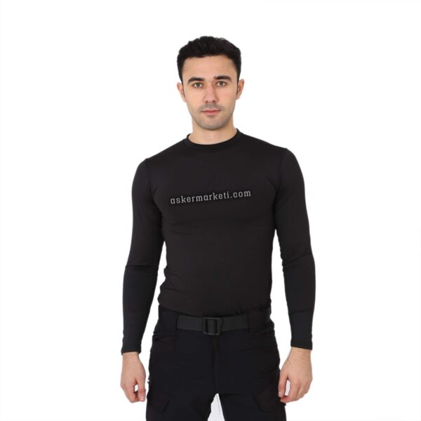 siyah uzun kol micro tshirt tisort askeri malzeme ink