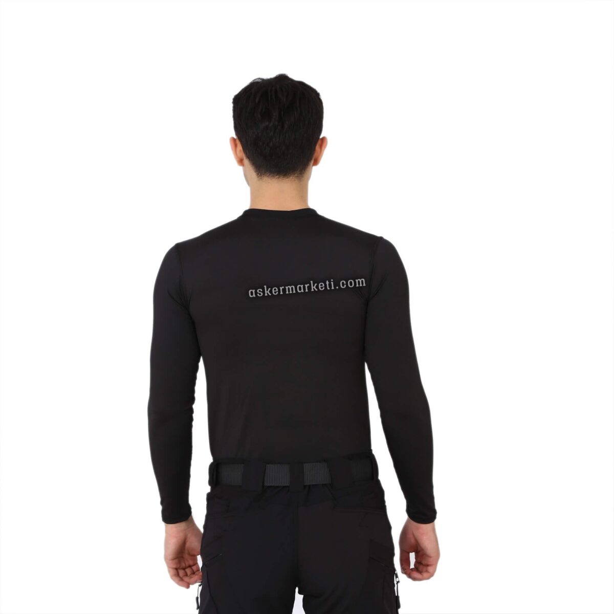 siyah uzun kol micro tshirt tisort askeri malzeme2 ink