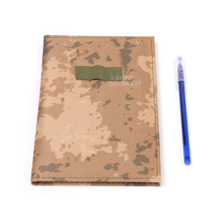 Jandarma Kamuflaj Kaplı Sert Kapak Kareli Defter