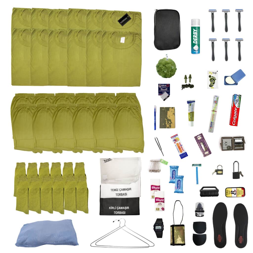 Full Bedelli Asker Malzemeleri Seti