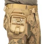 Bej Üçgen Silah Çantası – Omuz Bacak Askılı