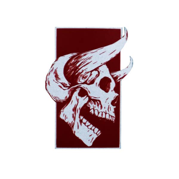 Devil Horn seytan boynuzu kuru kafa skull cirt cirtli pec patch arma1