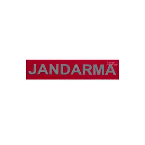 jandarma reflektorlu kirmizi beyaz cirt cirtli pec arma