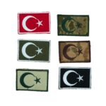 nakisli kumas turk bayragi pec arma jandarma kamuflaj kirmizi siyah bej