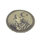 Ay yildizli kurt pec patch arma sticker bej