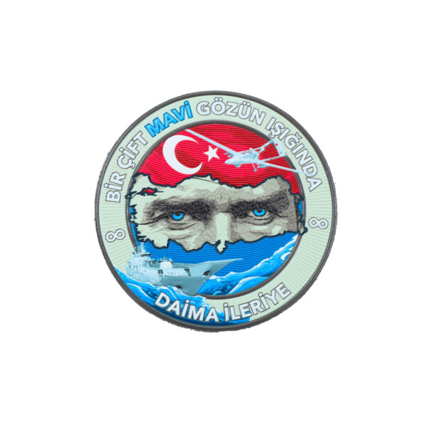 bir cift mavi gozun isiginda daima ileriye ataturk pec arma patch sticker1