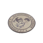 muhammed ali korku pec arma patch sticker bej