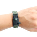 Pusulalı Bıçaklı Haki Paracord Bileklik M31