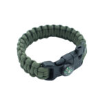 Pusulalı Bıçaklı Haki Paracord Bileklik M313