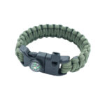 Pusulalı Bıçaklı Haki Paracord Bileklik M315