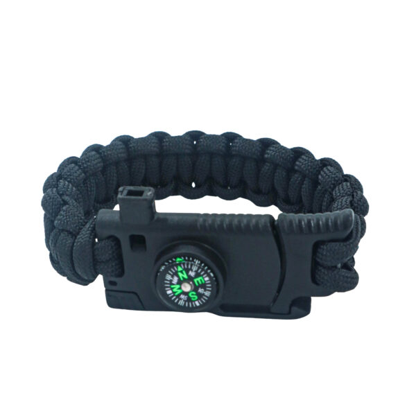siyah pusulali bicakli paracord bileklik m222
