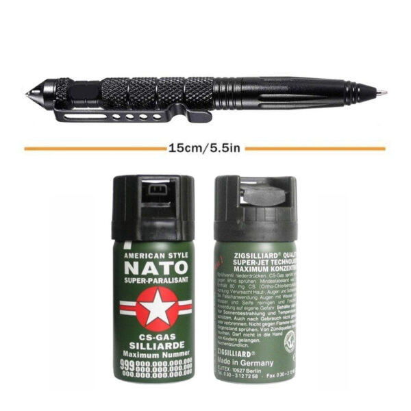 siyah taktik kalem nato biber gazı 40ml