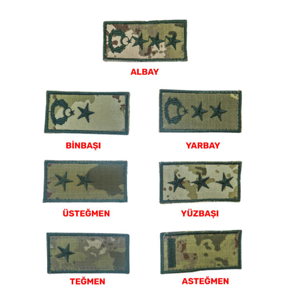 tsk piyade gogus tisort combat kucuk rutbeler subay tegmen yuzbasi albay