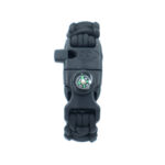 Pusulalı Bıçaklı siyah Paracord Bileklik Model3 7