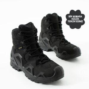 Single Sword Hakiki Deri Siyah Su Geçirmez Askeri Bot (SS611)
