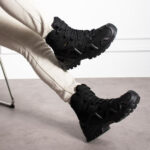 Single Sword Hakiki Deri Siyah Su Geçirmez Askeri Bot (SS611)4