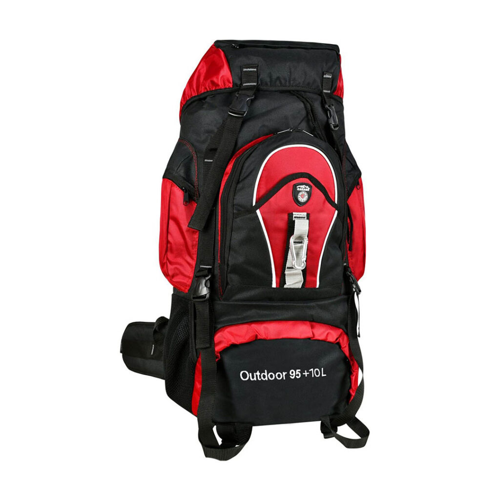 cakard 95 10 litre seyahat cantasi dagci su gecirmez buyuk kirmizi kapak