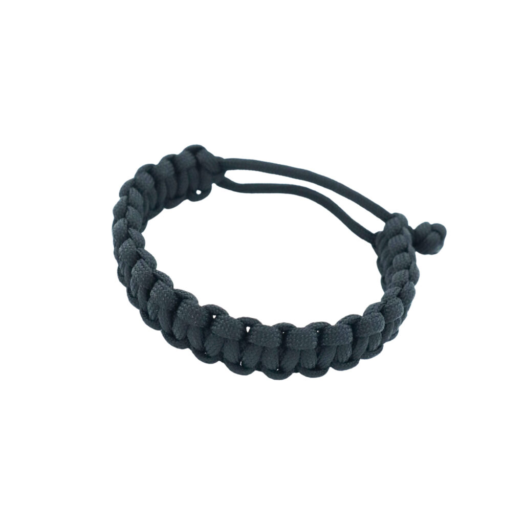 siyah Ayarlanabilir Haki Paracord Bileklik Düz M1 3