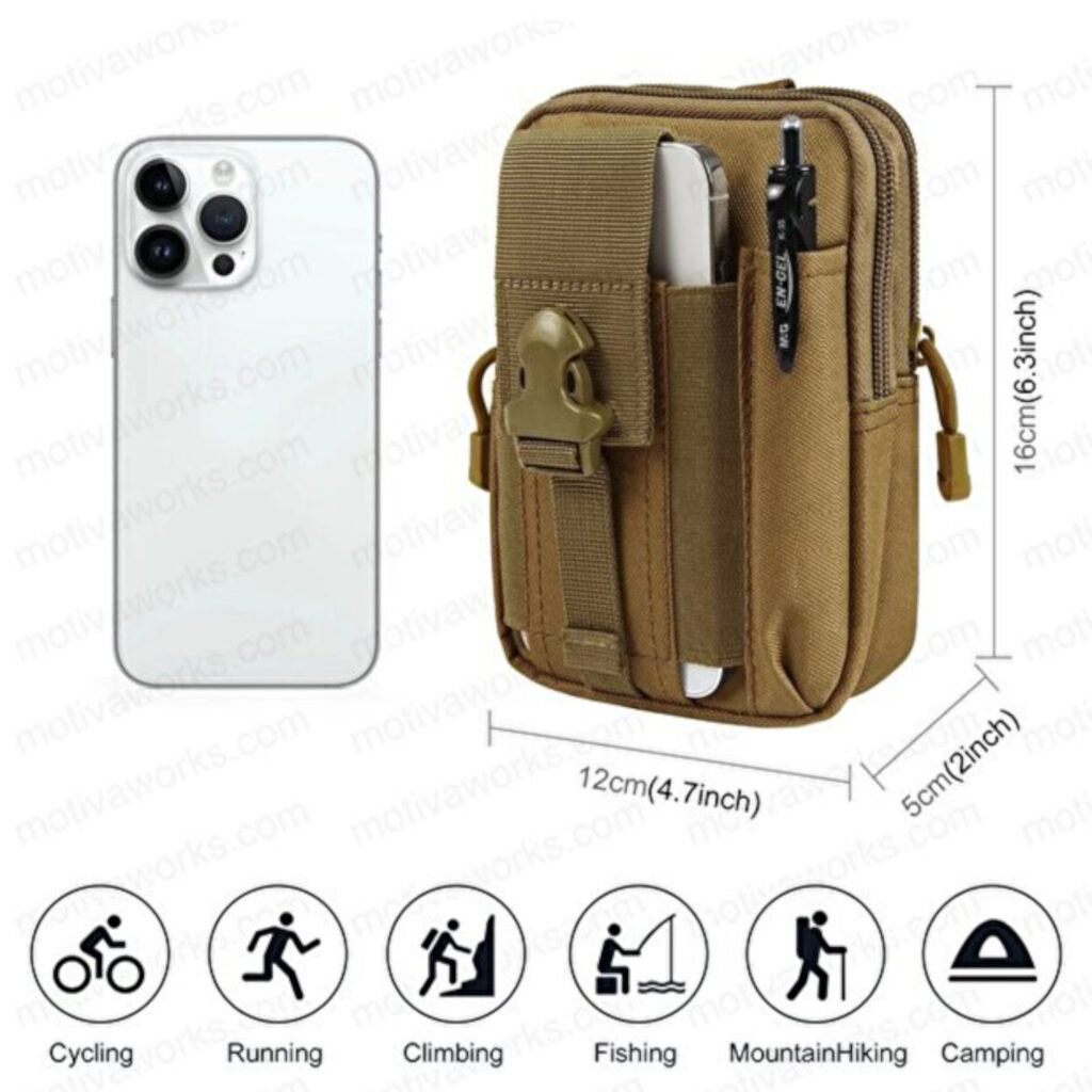 Taktik Bej Modüler Molle Telefon ve Çok Amaçlı Taşıma Çantası