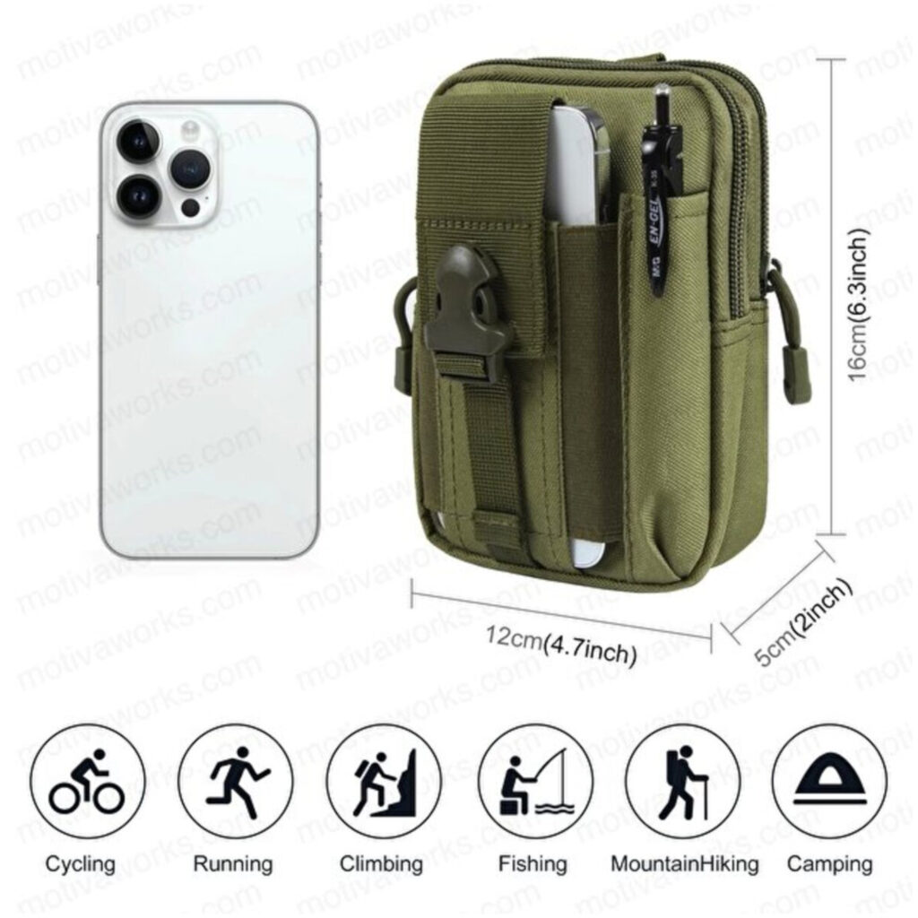 Taktik Haki Modüler Molle Telefon ve Çok Amaçlı Taşıma Çantası