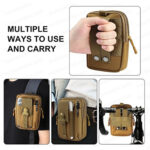 Taktik Bej Modüler Molle Telefon ve Çok Amaçlı Taşıma Çantası