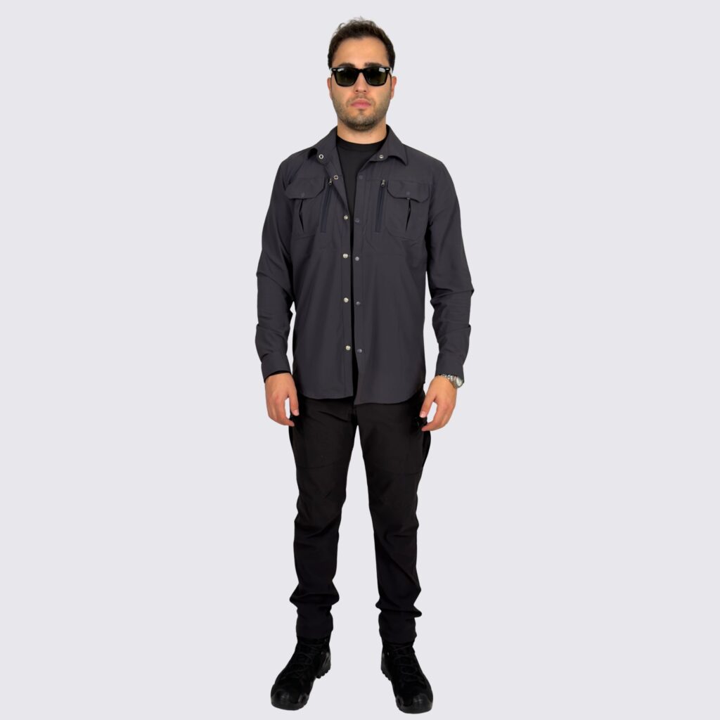 antrasit taktik gomlek siyah pantolon taktik kombin