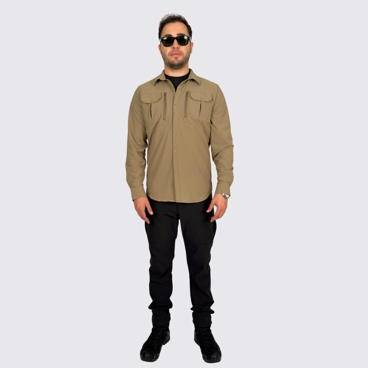 bej-taktik-gomlek-siyah-pantolon-taktik-kombin bej taktik gomlek siyah pantolon taktik kombin