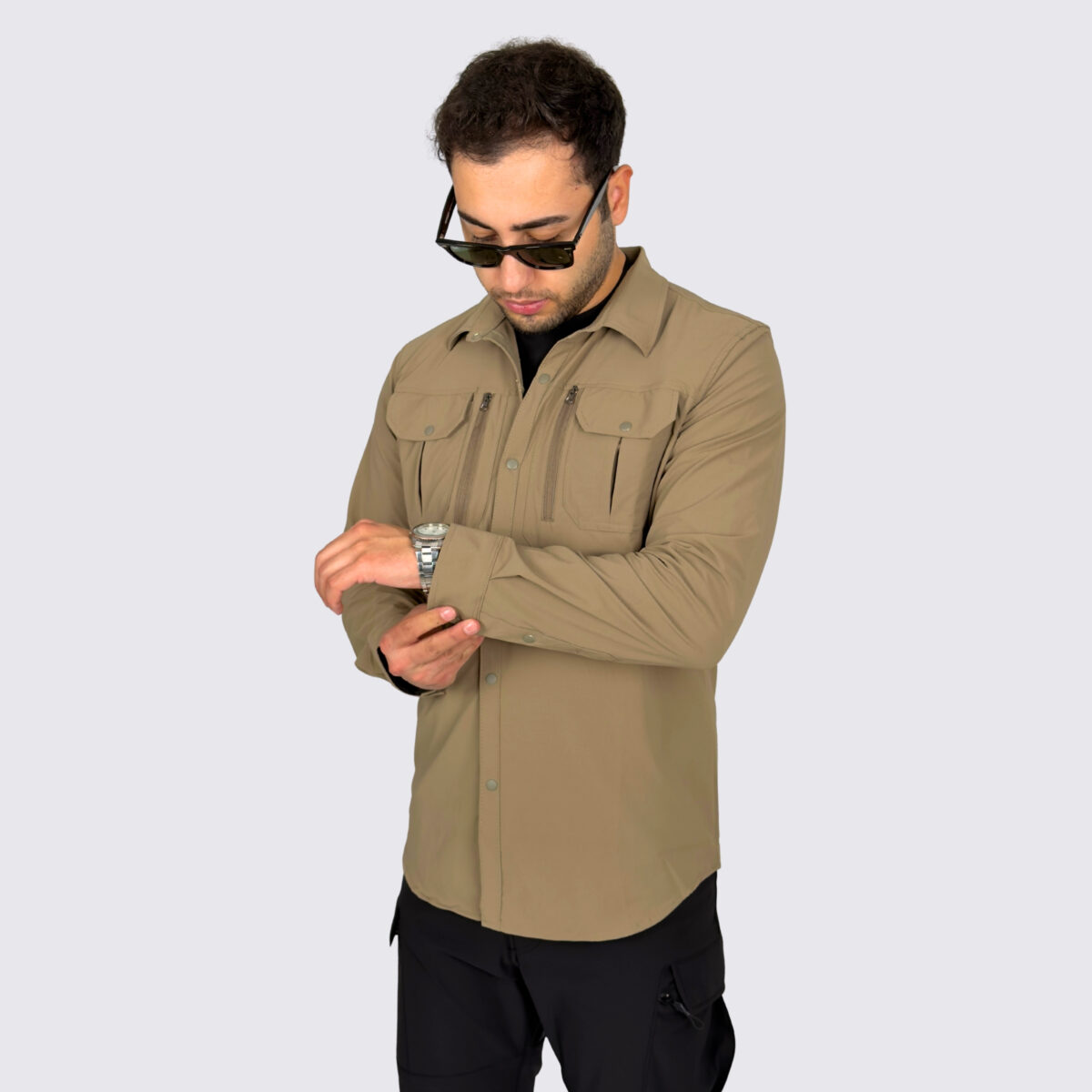 bej-taktik-gomlek-siyah-pantolon-taktik-kombin4 bej taktik gomlek siyah pantolon taktik kombin4