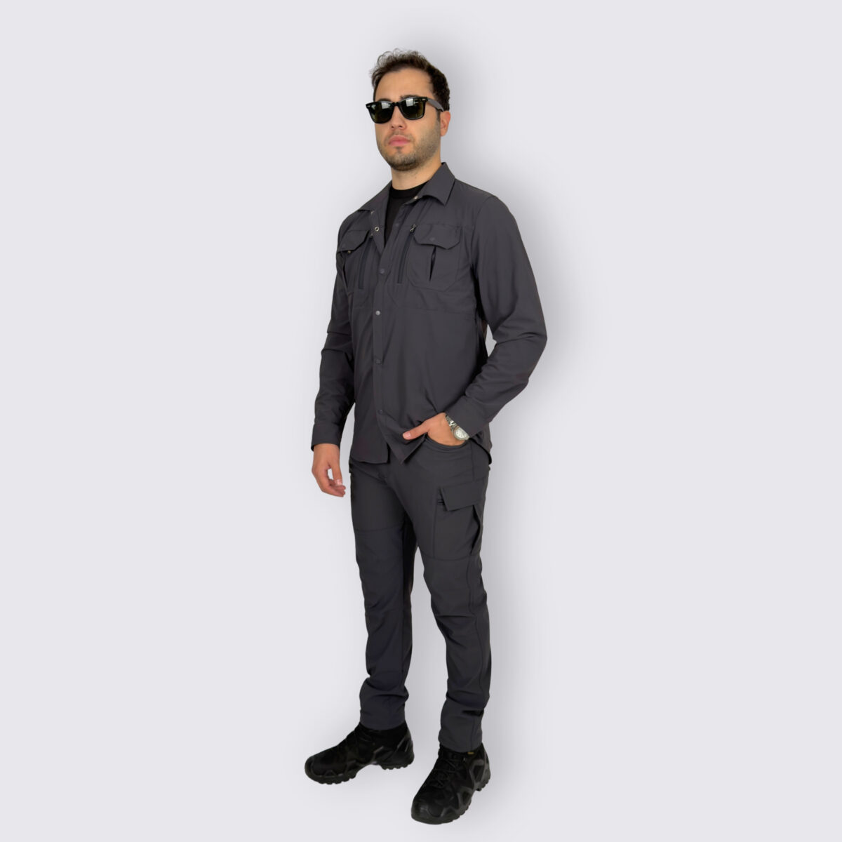 antrasit taktik gomlek antrasit pantolon taktik kombin3