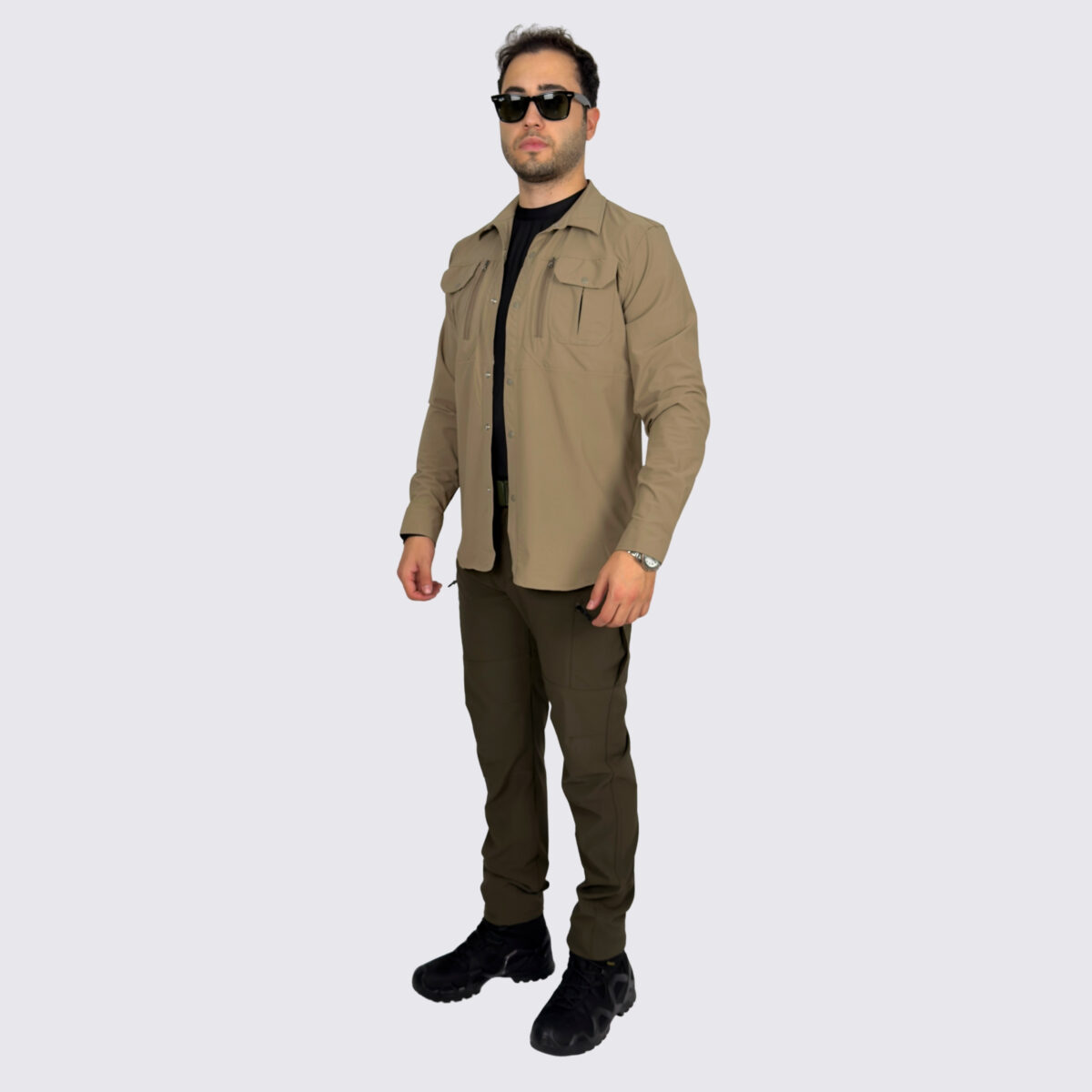 bej taktik gomlek haki pantolon taktik kombin2